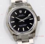 EW Factory 31mm Swiss AAA Replica Rolex Oyster Perpetual Watch Black Dial_th.jpg